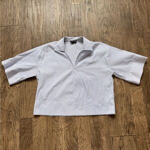 Chic Modern Works White Collared Blouse